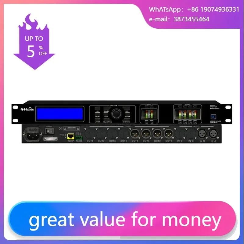 Pro Audio Fm 96khz 32bit 2 In 4 Out Professional Digital Audio Processor Equipment For Karaoke System