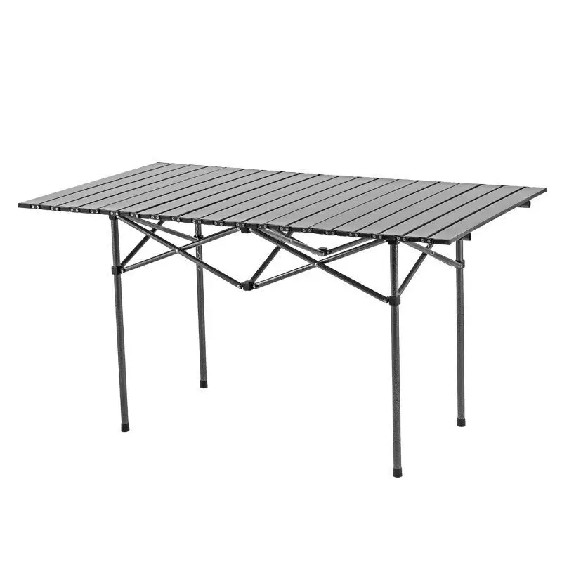 #Customizable Full-Size Modern Lightweight Folding Travel Table Portable Aluminum Beach Camping Table for Outdoor Furniture Use