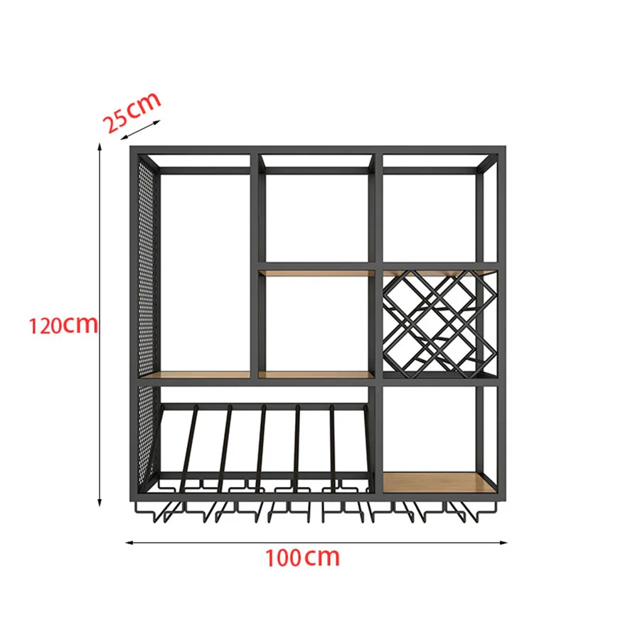 Wall Mount Bar Cabinet Storage Hanging Home Cube Column Mini Display Design Stackable Wine Rack Iron Gabinete Wedding Furniture