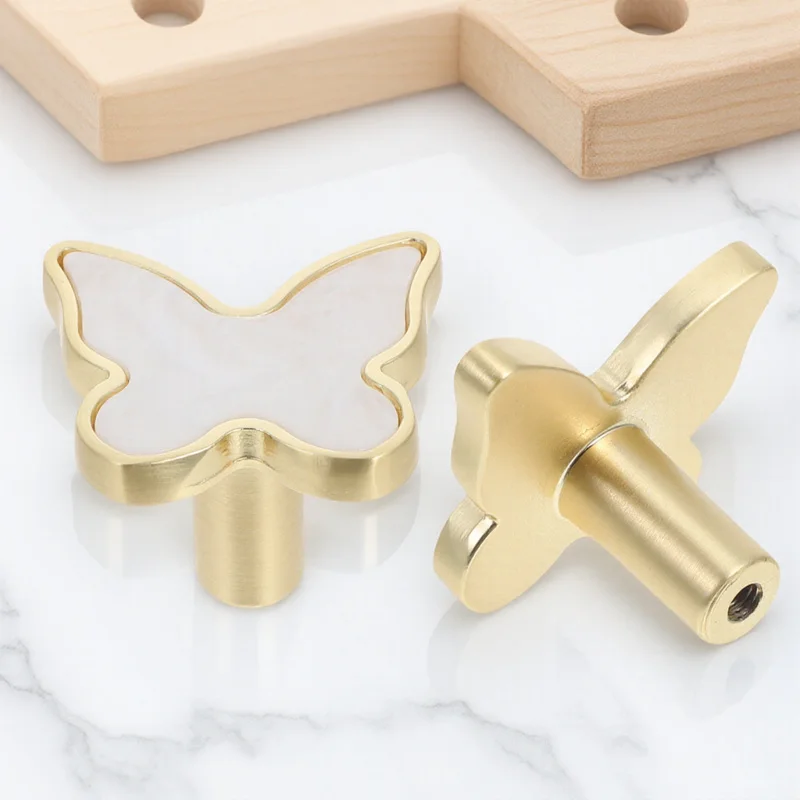 

2Pcs Single Hole Butterfly Handle Elegant Drawer Pulls for Cabinets Wardrobe Dresser Closet Cupboard Furniture Upgrade with