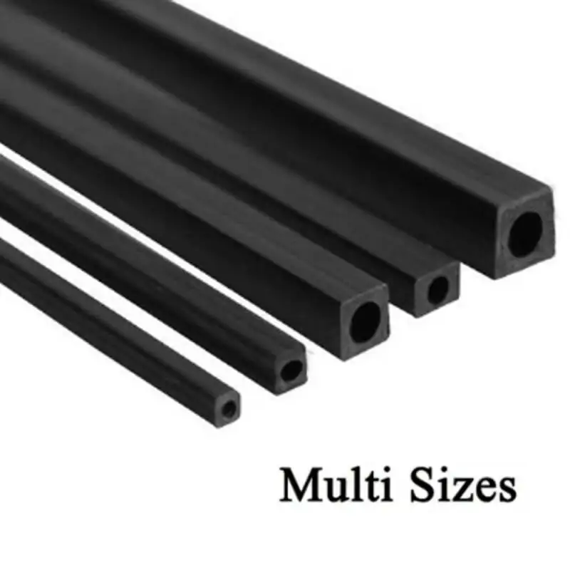 1-3 stuks koolstofvezel vierkante buis, 2 mm 3 mm 4 mm 5 mm 6 mm 8 mm 10 mm buitendiameter, 250 mm / 500 mm lengtes rond/vierkant interieur
