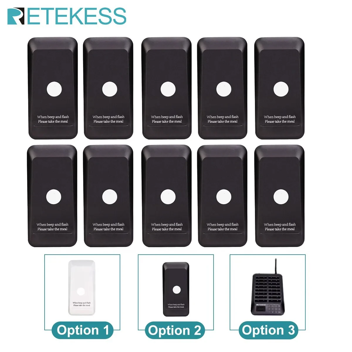 RETEKESS Coaster Pagers Receivers Transmitter For TD157 Restaurant Pager Wireless Calling System For Coffee Church Bar Beauty