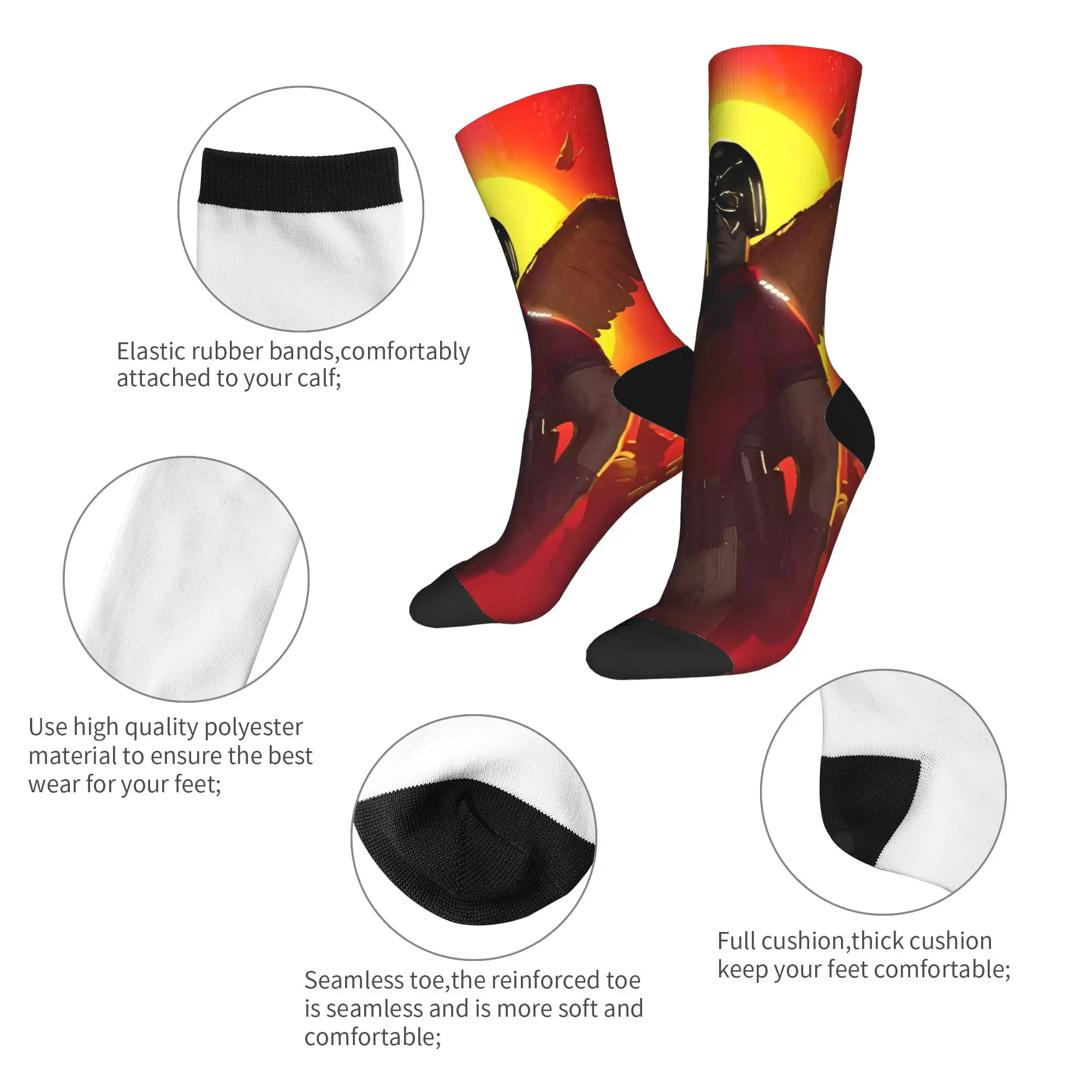 Чулки Peacemakers, готические носки для женщин и мужчин, удобные носки, осенние уличные противоскользящие носки на заказ, подарок