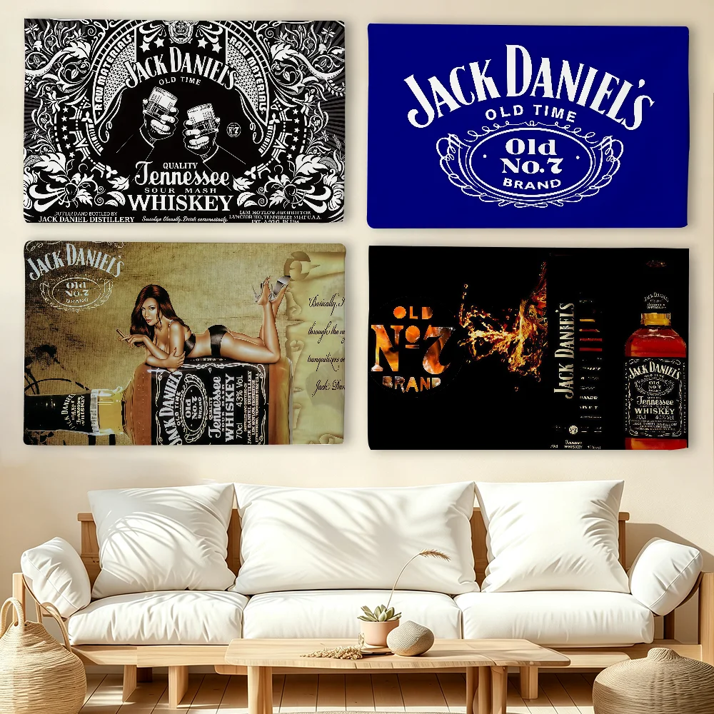 Fashion J-Jack D-Daniels Flag For Living Room Home Dorm Decor Wall Outdoor Camping Party Banner Gifts