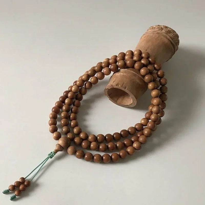 Natural Sandal Bracelets 108 Buddhist Buddha Meditation Beads Sandalwood Prayer Rosary Necklace Female Male Bracelets