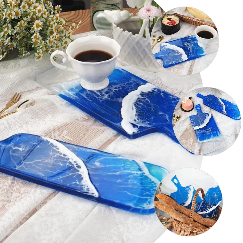 

2pcs Silicone Mold Diy Epoxy Jewelry Tray Holder Making Craft Kit Non-Stick Durable Smooth Silicone Molding For Diy Home Office