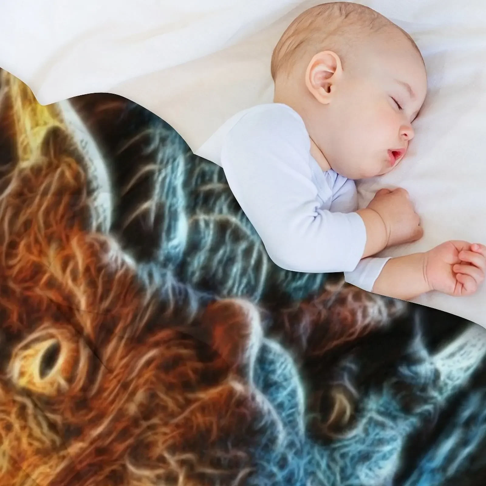 Draco The Dragon From The Hit Dragonheart Movie Throw Blanket Sleeping Bag Flannel Retros Single Blankets