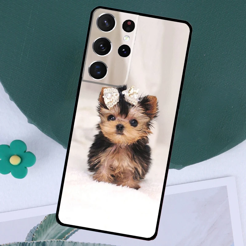 Yorkshire Terrier Dog Case For Samsung Galaxy S24 S23 Ultra S22 Plus S20 S21 FE Note 20 10 S8 S9 S10 Plus Cover