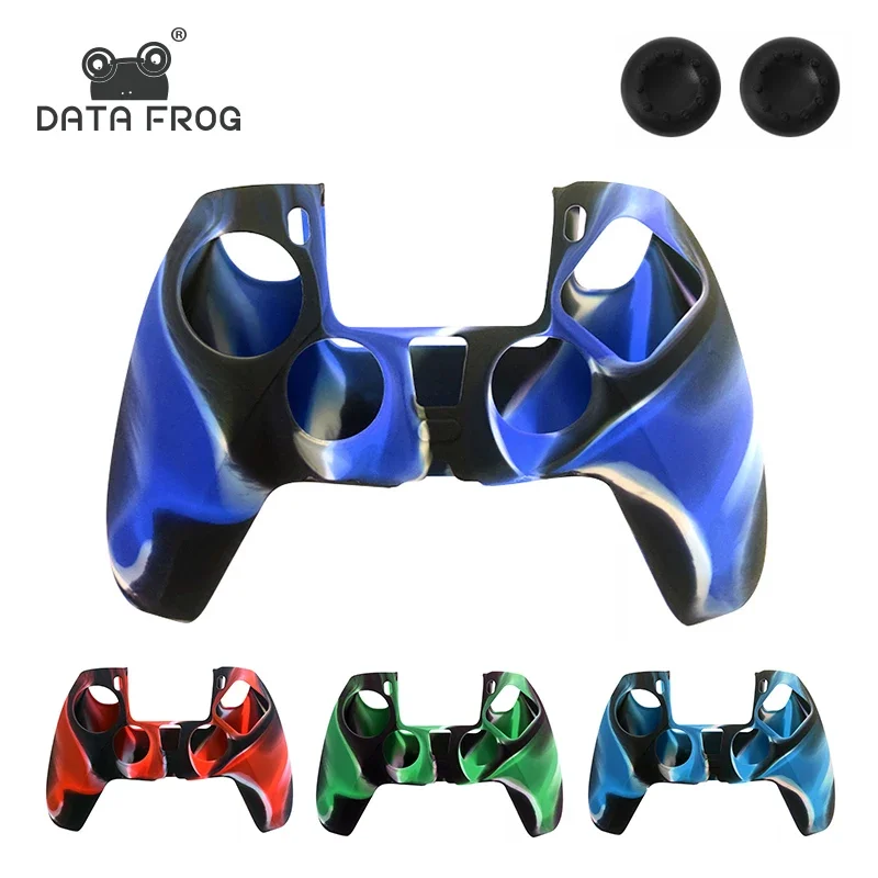 DATA FROG Color Mix Soft Silicone Gel Protective Skin Cover Case For PS5 Game Controller Accessories