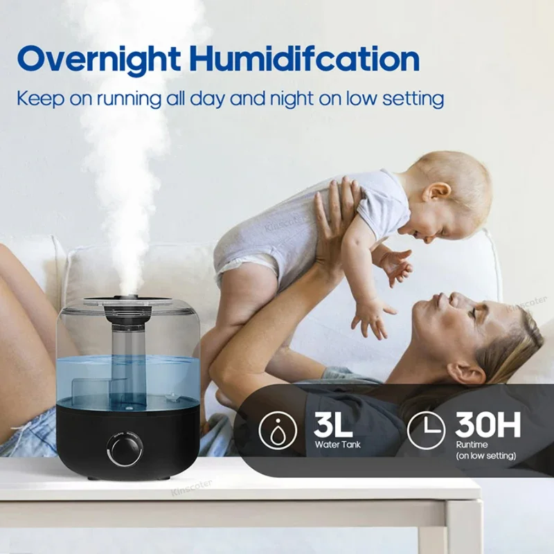 3L Air Humidifier Professional Large Capacity  Humidifier Plant   Diffuser with Remote Control Timer