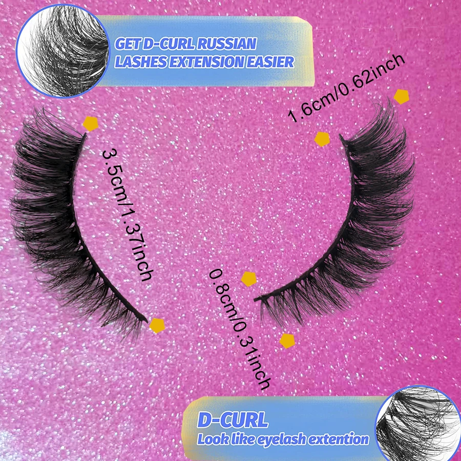 10ペアのつけまつげ、ナチュラルシミュレーションステージメイク、3DブラックステムDDロールDHストライプ、テールウィング付き斜めフライングつけまつげ