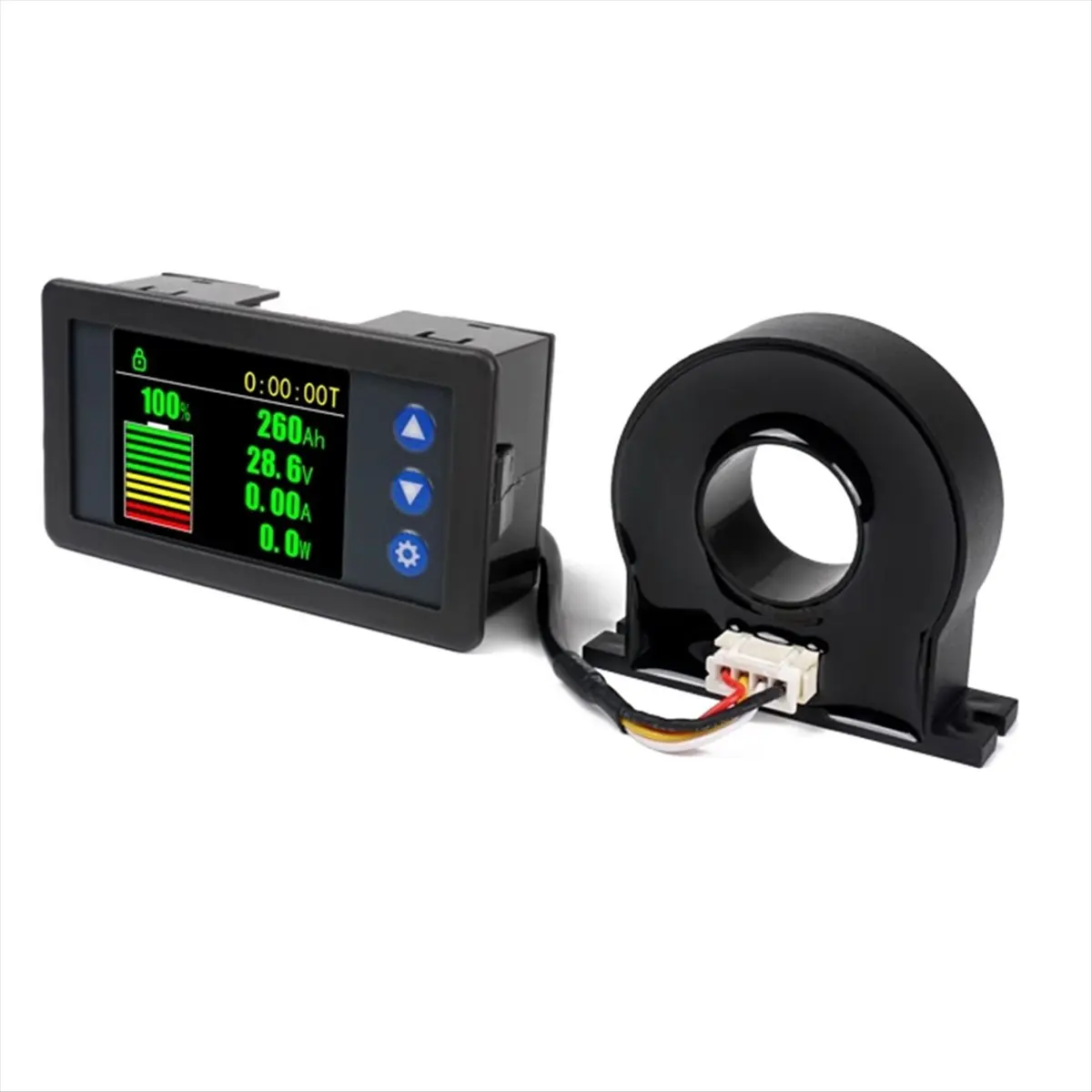 

DC 10-100V Battery Capacity Coulomb Meter Monitor Voltage Current Power Display Hall Sensor Coulomb Tester Voltmeter 50A