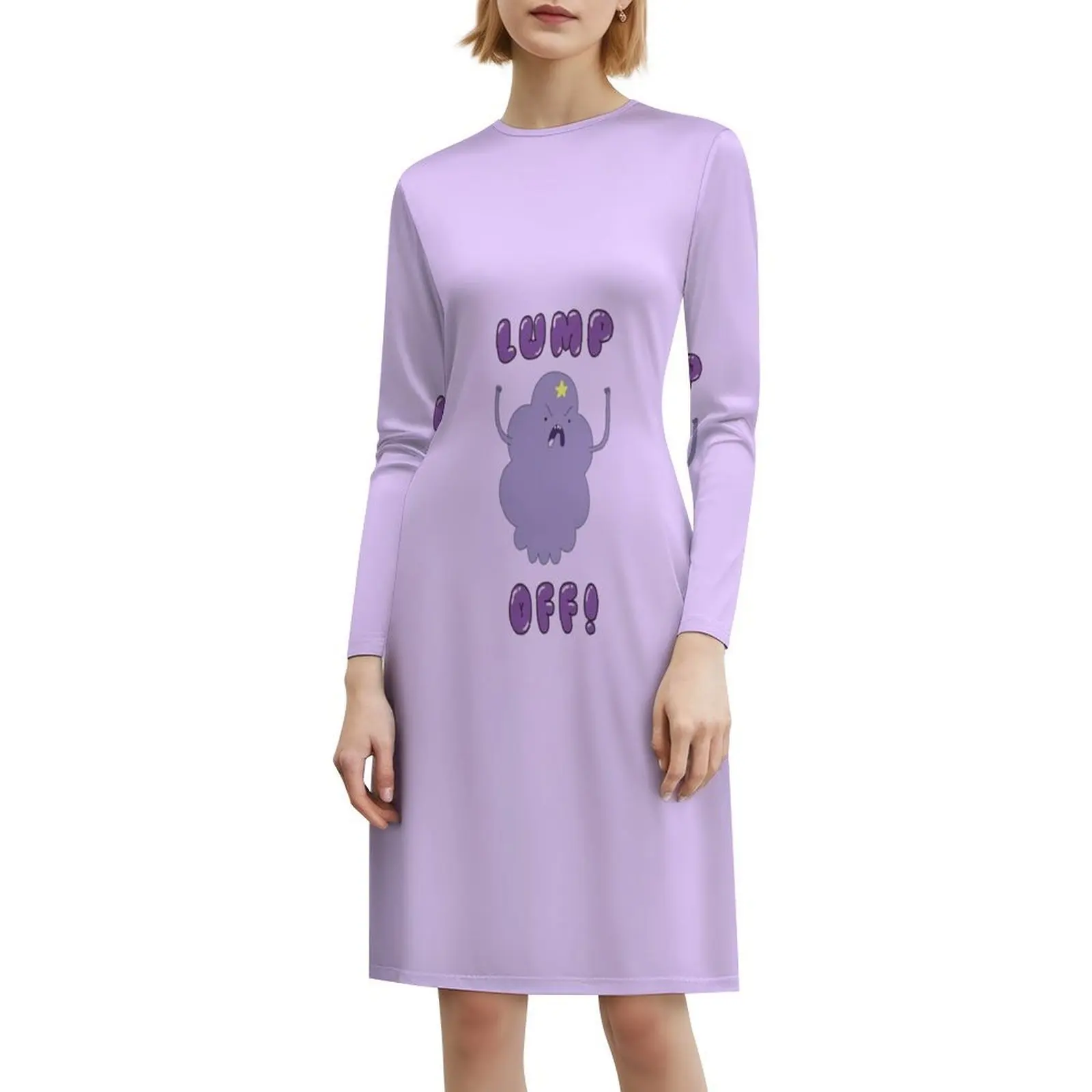 قبالة! فستان سموك زهري للنساء للربيع والصيف فستان كاجوال للحفلات Lsp Lumpy Space Princess Lump فساتين الحفلات