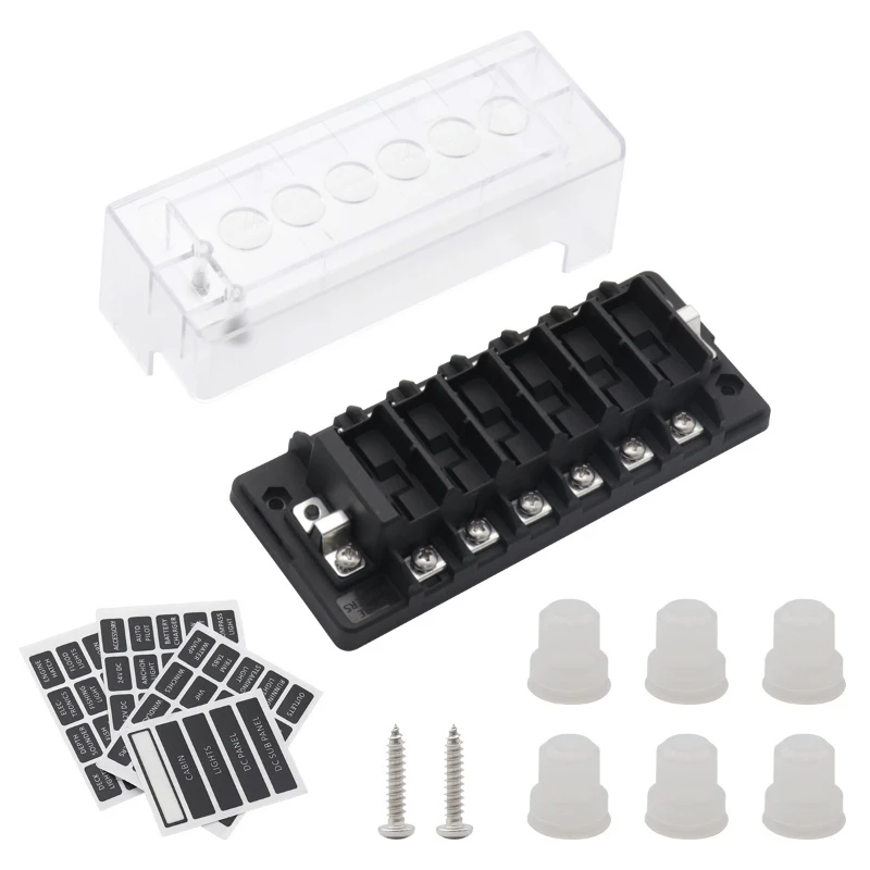 

Automobile Marine 32V DC 6P Circuit Breaker Overload Protection Box
