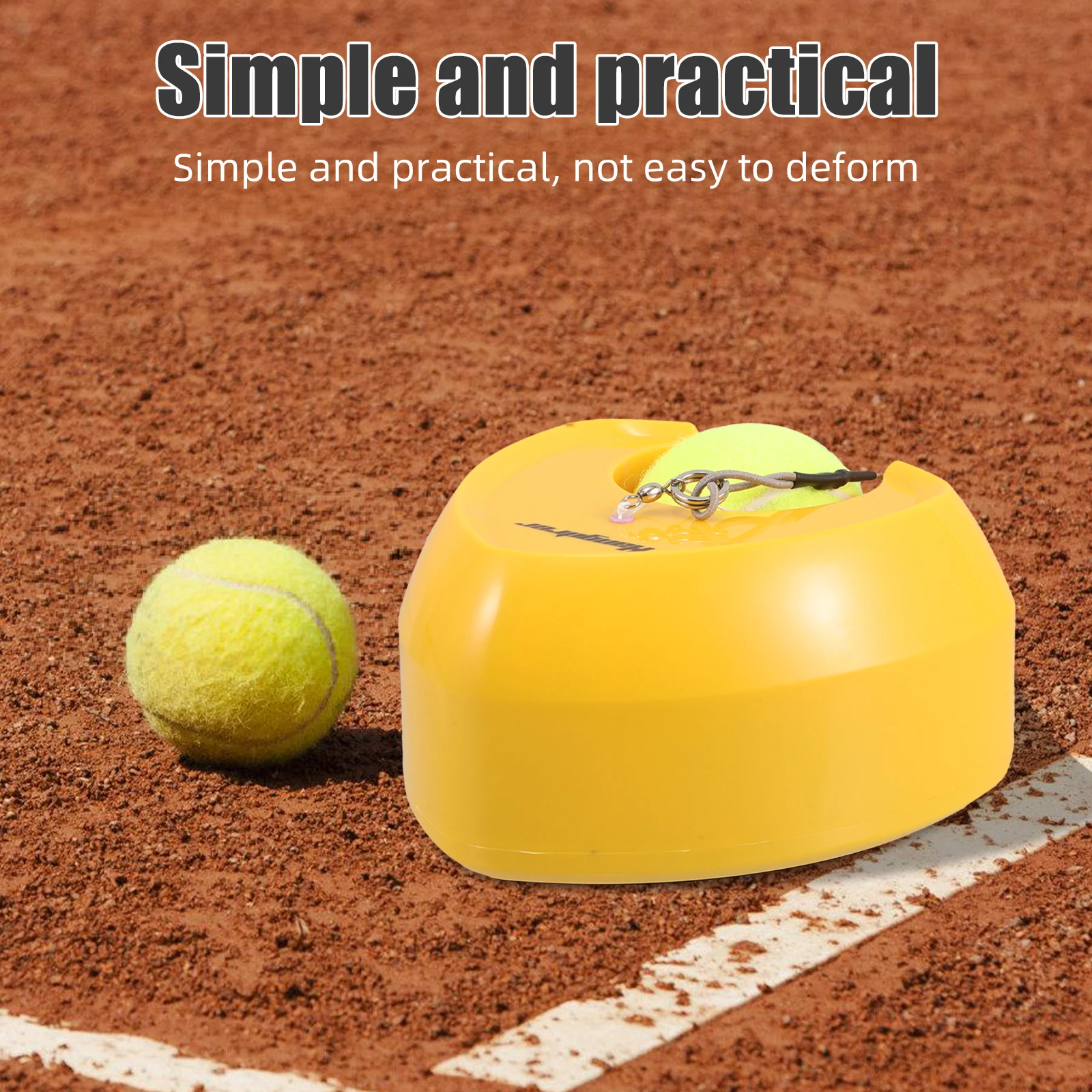 

1pc Tennis Trainer Base High Rebound Heart Shaped No Water Fill Portable Self Training Equipment Practice Skill