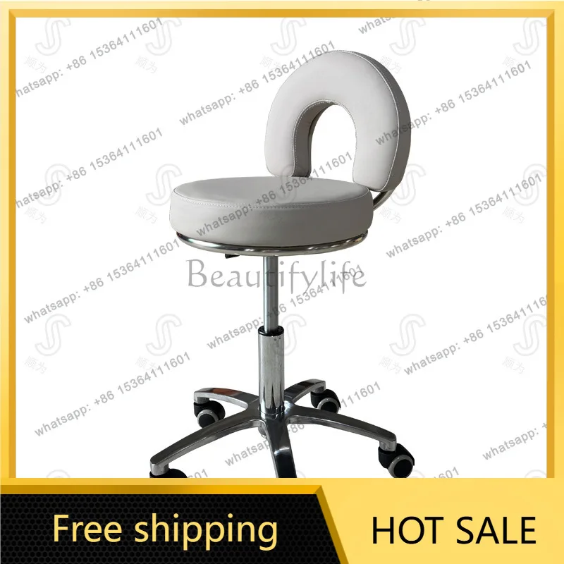 Factory Direct Sales lift-adjustable rotating barbershop chair for home use with high round stools