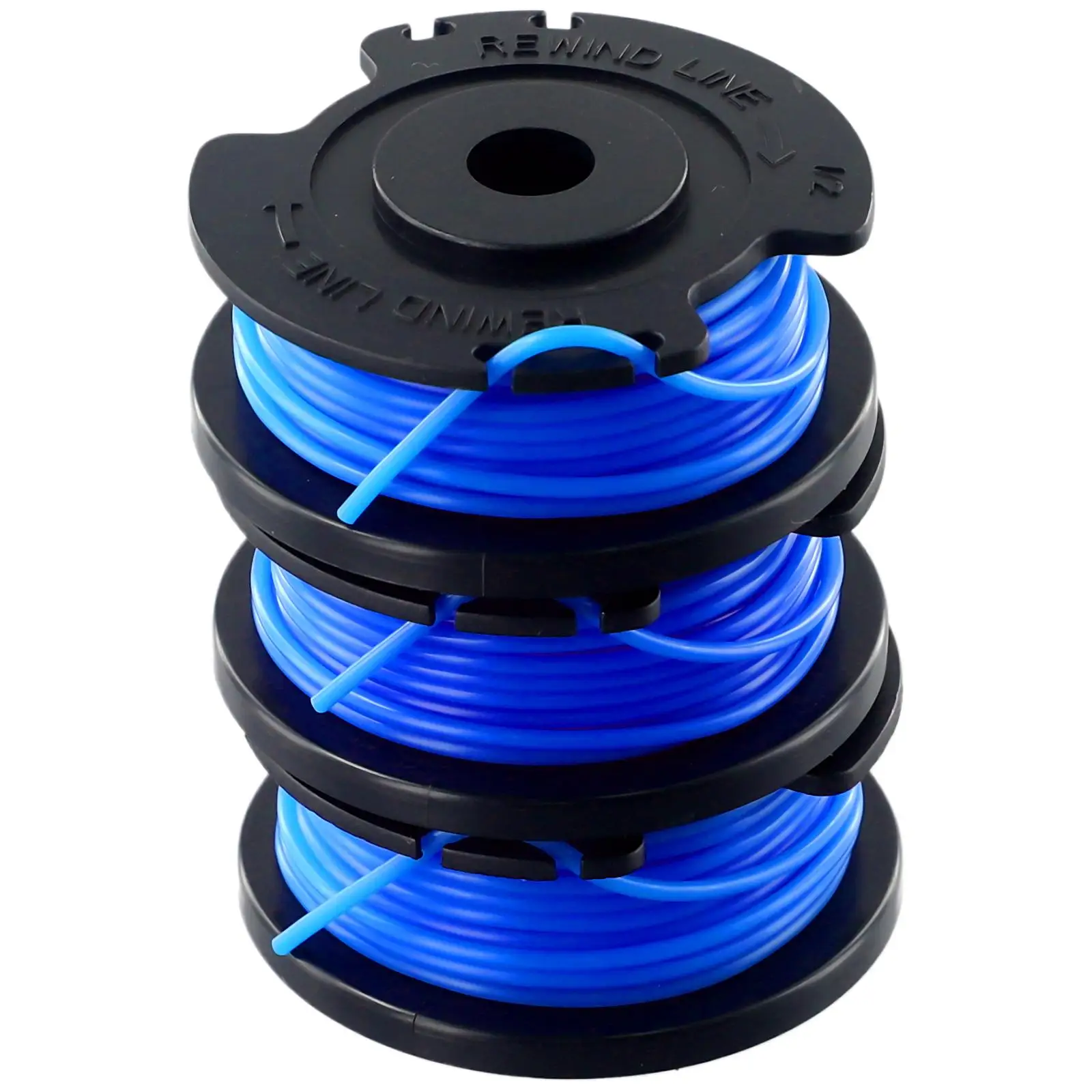 3PCS Nylon Line Spool Set for Greenworks 24V Grass Trimmer G24LT G24LT25 G24LT28 G24LT30M G24LTK2 G24LT30MK2 1.65mm Diameter