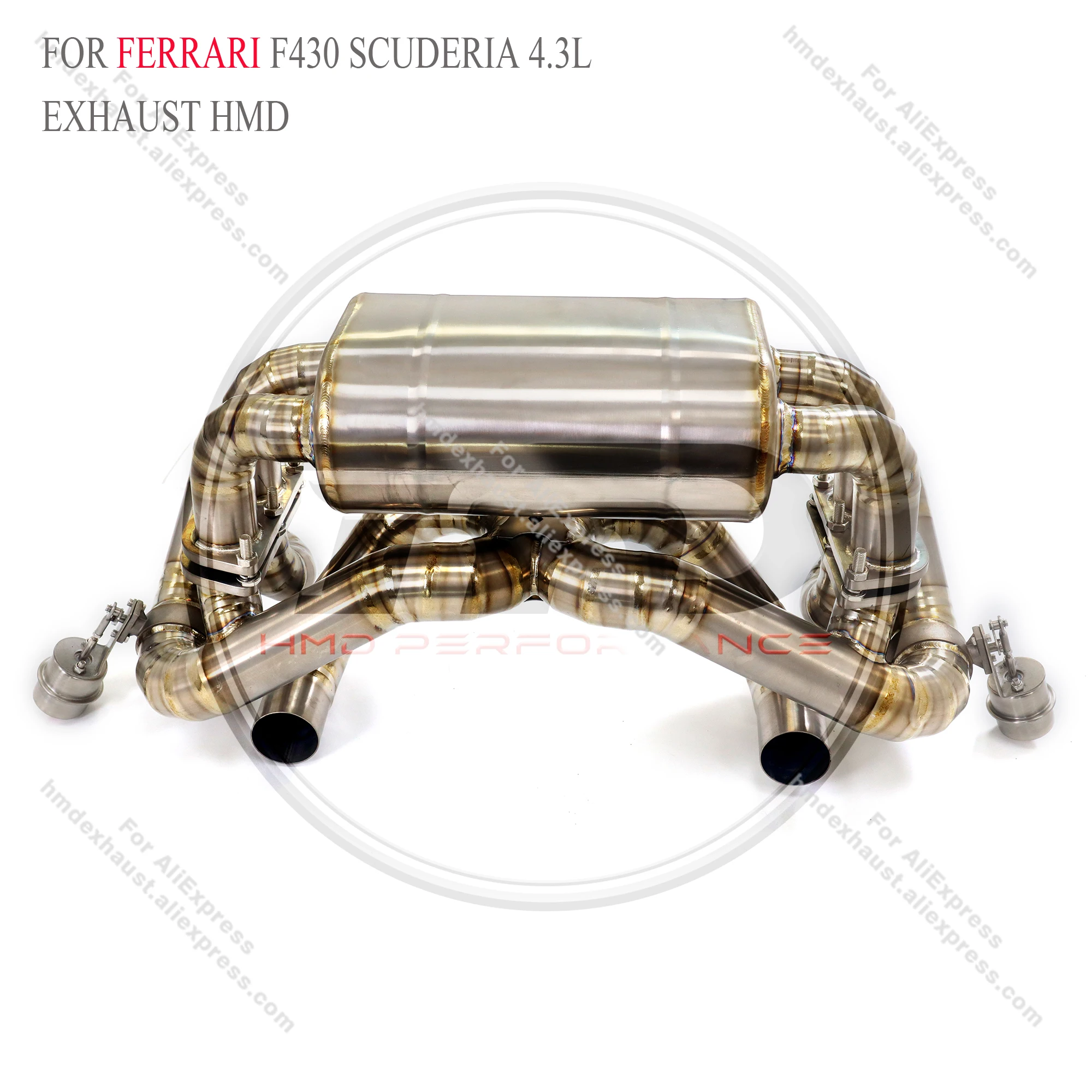 

Titanium Catback for Ferrari F430 Scuderia 4.3L with valve HMD Exhaust System Performance Quality certification