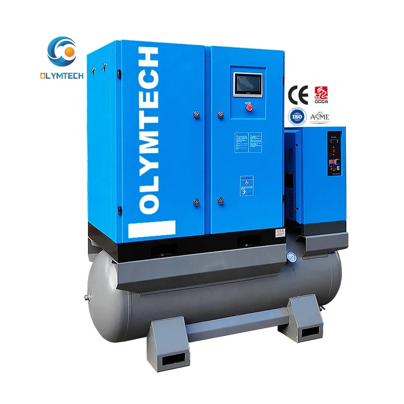 

Olymtech Screw Air Compressor With Dryer 7.5kw 11kw 15kw 22kw 8bar 10bar 16bar Energy Saving