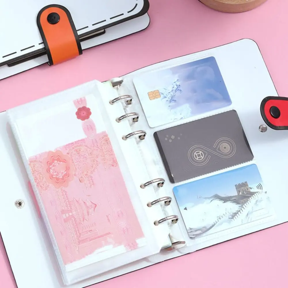 Cartoon A6 PU Leather Notebook Patchwork Notepad Accounting Book Stationery 6-hole Writing Notepad Planners