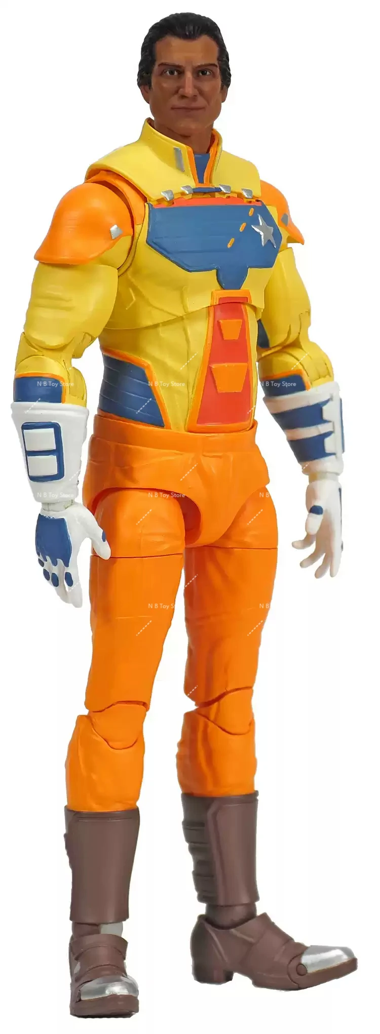 ラーメントイズ コレクタブルアクションフィギュア、1/12スケールおもちゃ、TMS01 男性兵士、ブレスト、保安官、マーシャル、ブラバー、7インチコンプリートセット