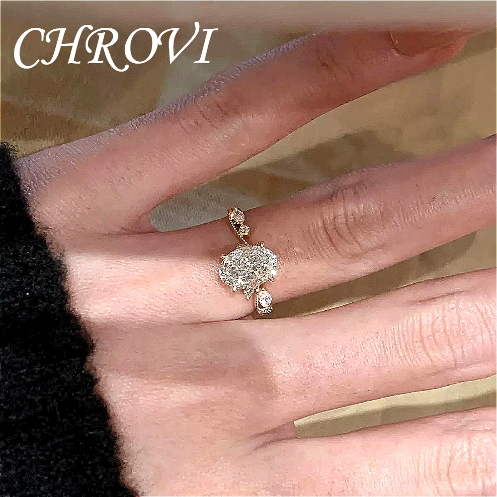 Medieval 925sterling silver elegant and versatile pigeon egg-shaped cat-eye finger ring with sparkling diamonds,exquisite design
