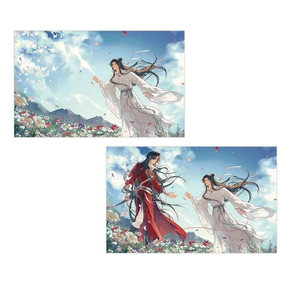 Anime TGCF Tian Guan Ci Fu Xie Lian Hua Cheng Cartoon Raster Postcard Collection Card  Cosplay Official Kids Gift Pre-order