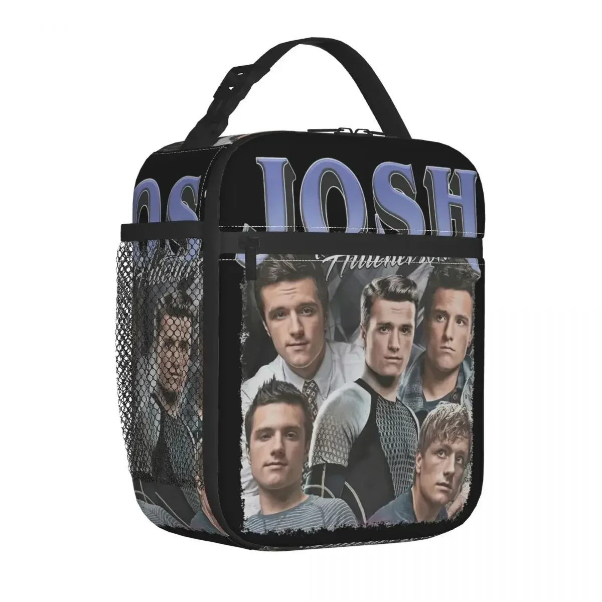 Josh Hutcherson Insulated Lunch Bags Cooler Bag Reusable Portable Tote Lunch Box Bento Pouch College Outdoor