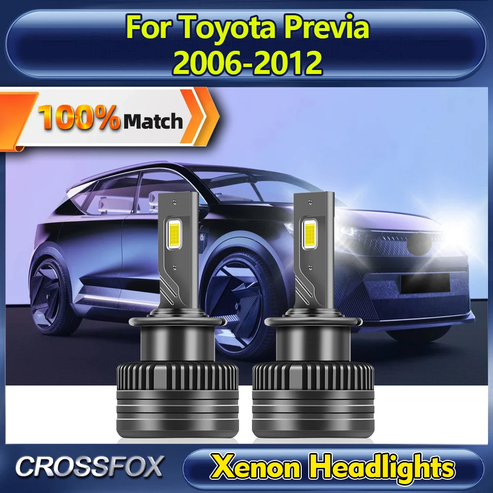 25000LM LED Car Headlight Bulbs 6000K HID Xenon Lights 12V Turbo Lamps For Toyota Previa 2006 2007 2008 2009 2010 2011 2012