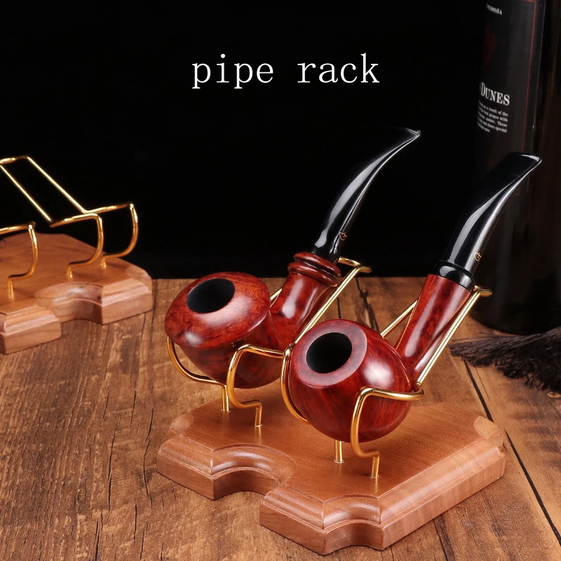 1Pc Solid Wood Multiple Smoking Tobacco Pipe Tool Stand Holder Rack Accessory