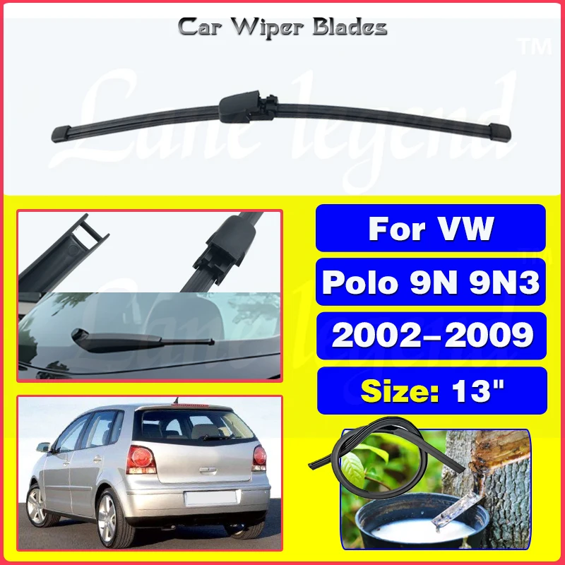 

13" Rear Wiper Blade Windshield Windscreen Tailgate Window For VW Polo 9N 9N3 2002 - 2009 ( NOT FOR METAL WIPER )