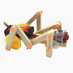 Children's Educational Set STEM Physics Assembling DIY Kit Science Experiment Crawling Robot Spider Electronic Educational Toy