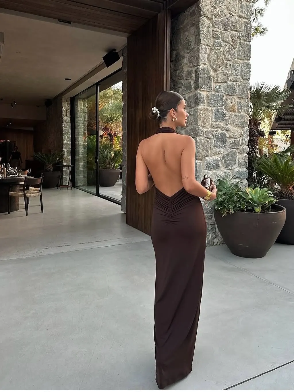 حار بيع تصميم فساتين السهرة الشوكولاته الطيات البسيطة الخصر مثير الخامس الرقبة الرسن حورية البحر فستان طويل عارية الذراعين رداء حفلات العربية