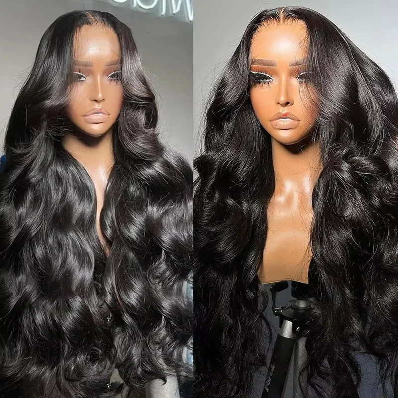 200 Density Body Wave 13x4 13x6 HD Lace Frontal Human Hair Wigs Pre Plucked 30 Inch 360 HD Lace Wig For Black Women