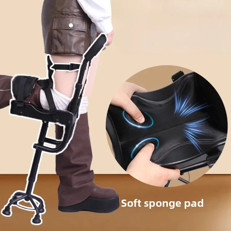 

Подлокотник из пенопласта EVA, вспомогательное устройство для поддержки ног, рама из алюминиевого сплава, регулируемая высота, широкая основа, мягкое средство для реабилитации пожилых людей