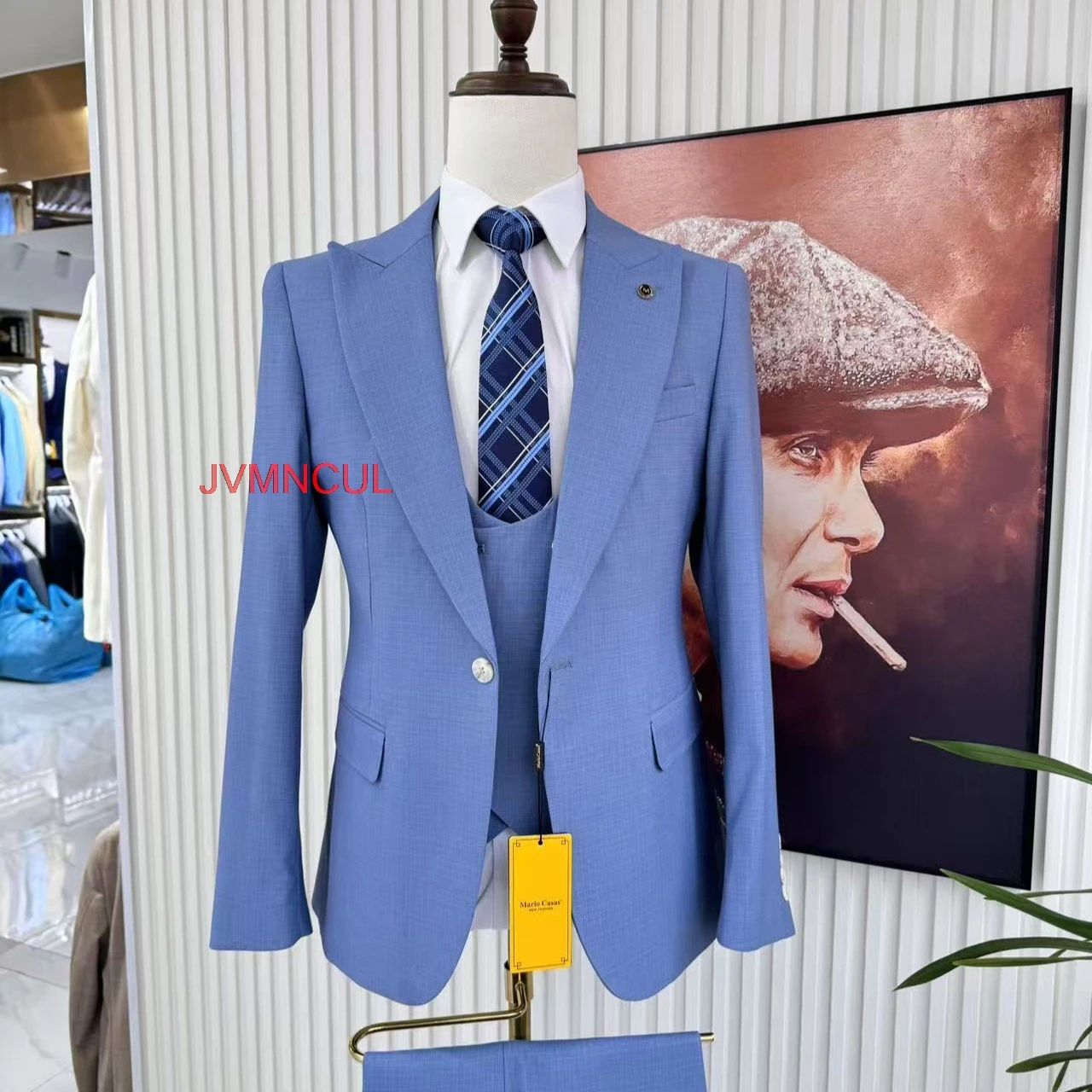 

2026 Men's 3 Piece Suit Wedding Groom Formal Blazer Vest Pants Slim Fit Business Casual Banquet Party Prom Outfit Set