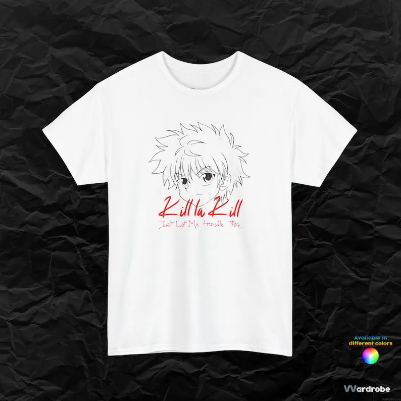 Anime Manga Hunter inspired ''Kill La Kill'' heavy cotton t-shirt KiIIua ''Just Let Me Handle This.''