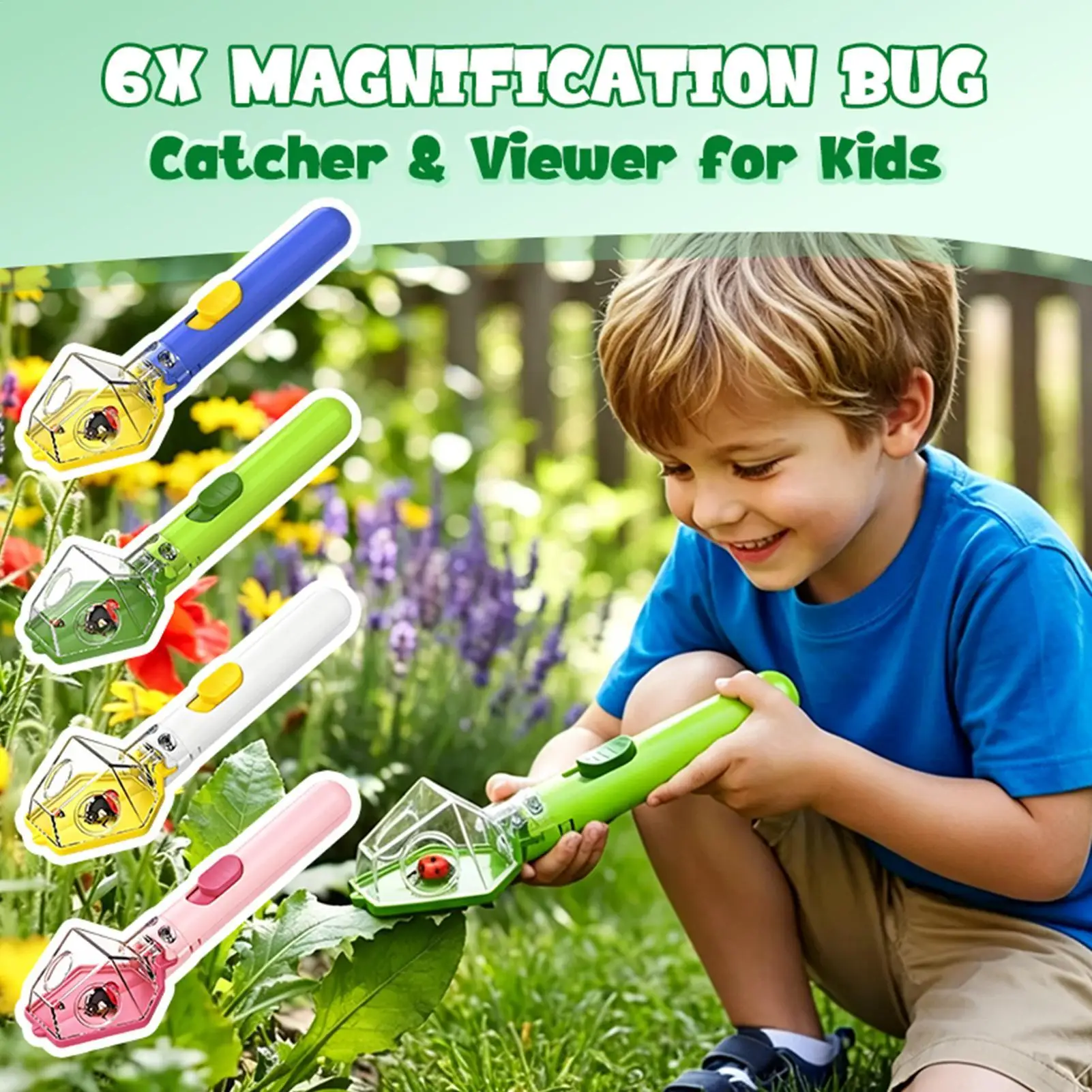Handheld Insect Catcher Tool Portable Fly Catcher Bug Grabber Spider Catcher Insect Trap for Home Kitchen Kids Learning Tool