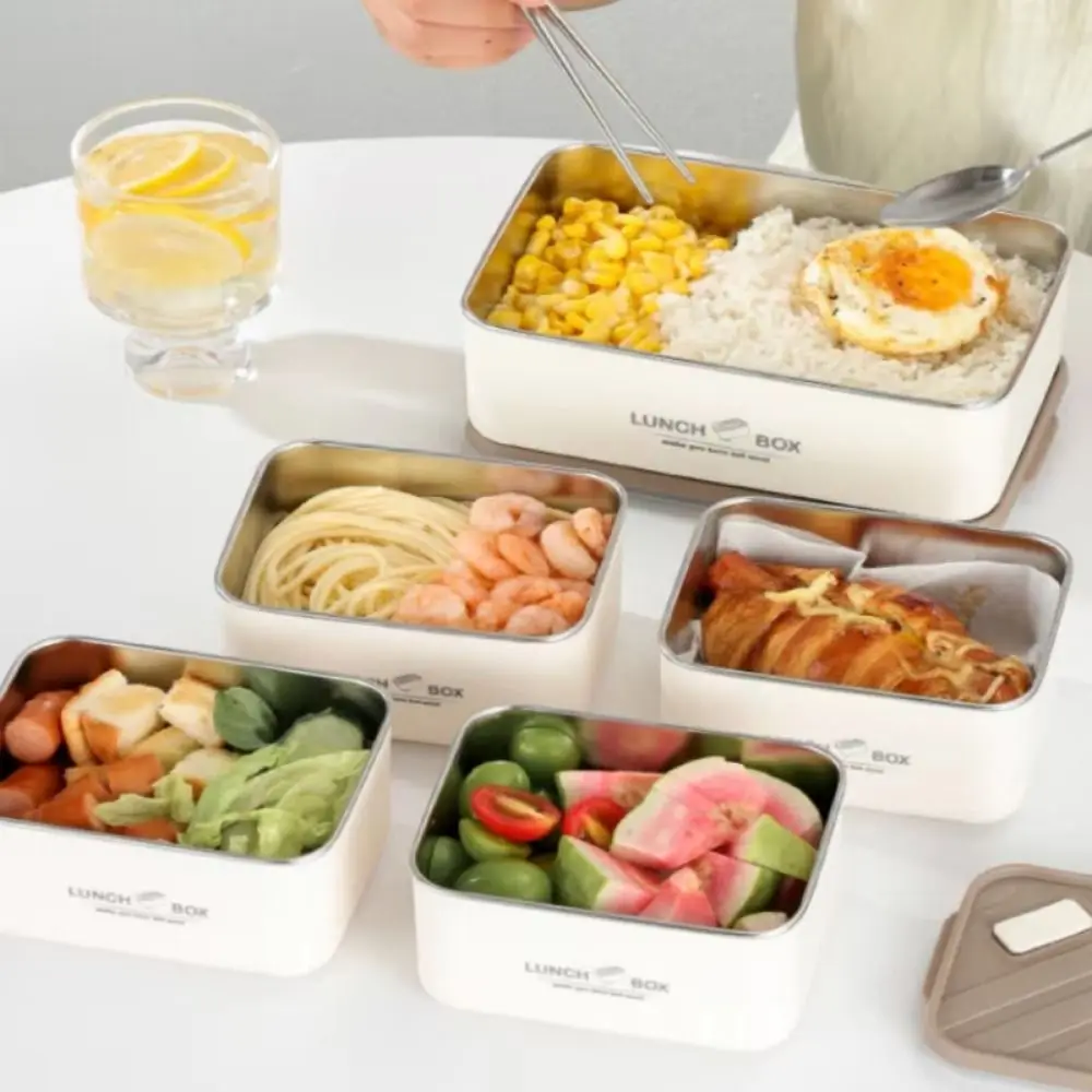 المحمولة 600 مللي معزول علب الاغذية انفصال الميكروويف تخزين المواد الغذائية الحاويات سعة كبيرة مع مقبض صندوق طعام المدرسة #1