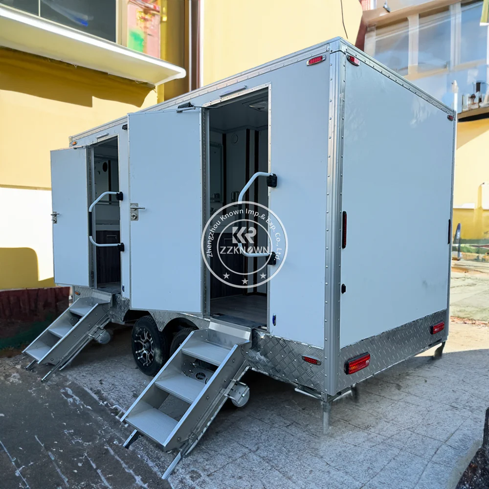 Luxury Ultimate Toilet Trailer Portable Bathroom Restroom Trailers Portable Travel Shower Public Toilets