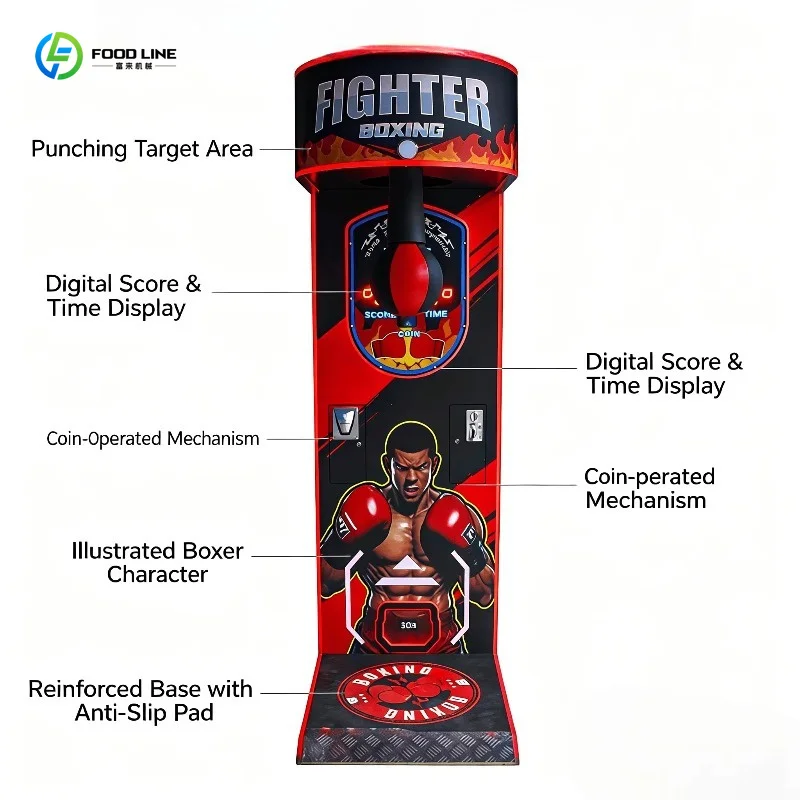 Fun Sports Ultimate Boxing Strength Test Machine Electronic Slots Arcade Game New Arrivals With 1 Year Warranty