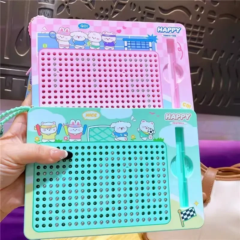 Magnet Ball Drawing Board Kids Magnet Tablet Sketch Pad With Magnetic Stylus Montessori Education Travel Activities Magnet Toy