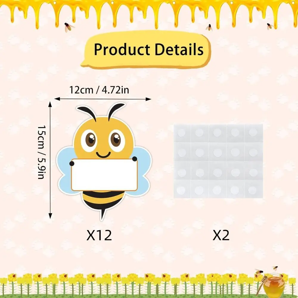 12 шт., простая установка, бумажная карта для пчел, самоклеящийся тип, не требующая штамповки, вырезки из пчелиной бумаги, высокое качество, украшение для доски