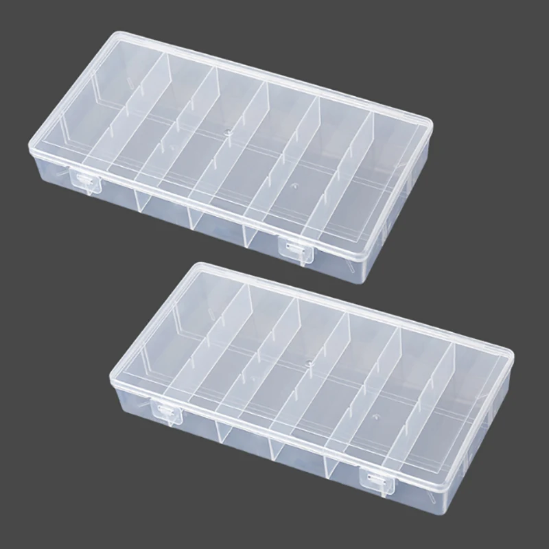 Transparent Fruit Fork Organizer Plastic Storage Box Adjustable Container For Kids Display