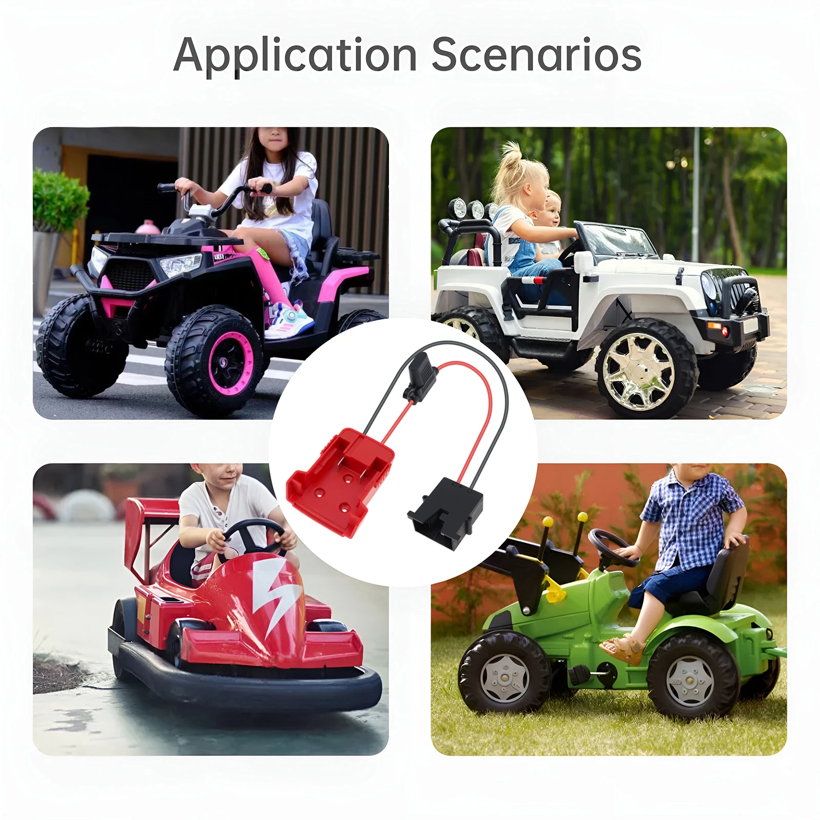 Power Wheels Adapter Battery Converter Kit for Milwaukee M18 Battery Children Ride On Toy Car Wire Harness Connector Fuse Holder