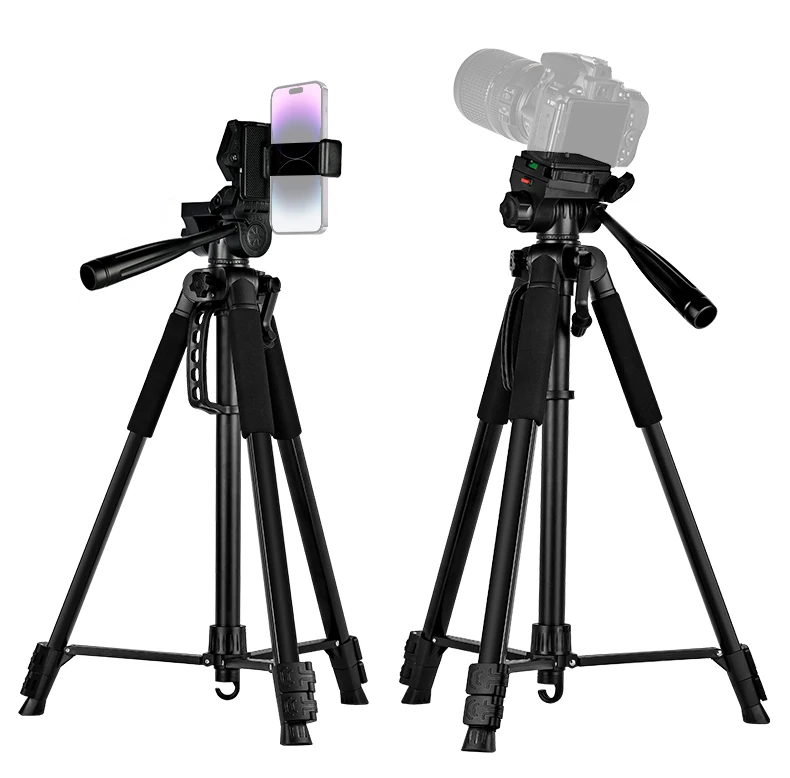 F580T Mobile Phone Tripod Holder 170cm Stand Universal Tripod for Cell Phones Iphone Iron Aluminum Travel Tripode With Remote