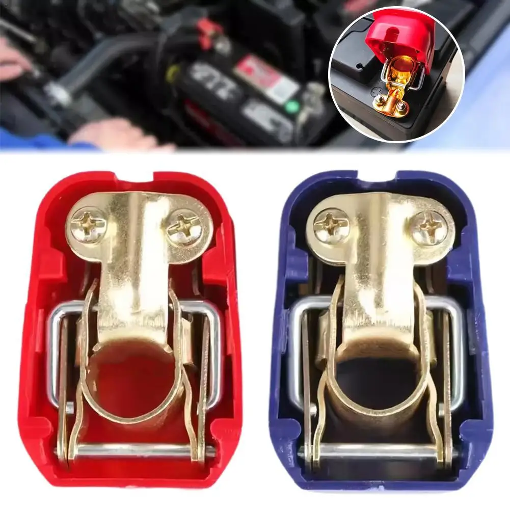 Car Battery Terminal Connector 12V 24V Adjust Disconnect Cover Quick Release Toolless Battery Connector Clamps