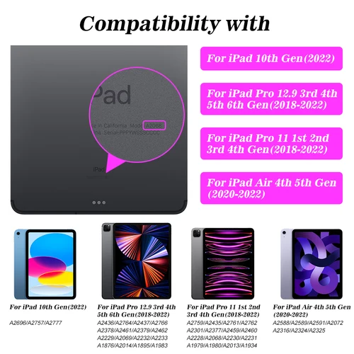 Imagen 2 del producto GOOJODOQ Teclado mágico para iPad Pro 11 iPad Pro 13 2024 Air 6 Air 5 Air 4 Pro 12,9 6a 5a 4a 3a generación Trackpad multitáctil