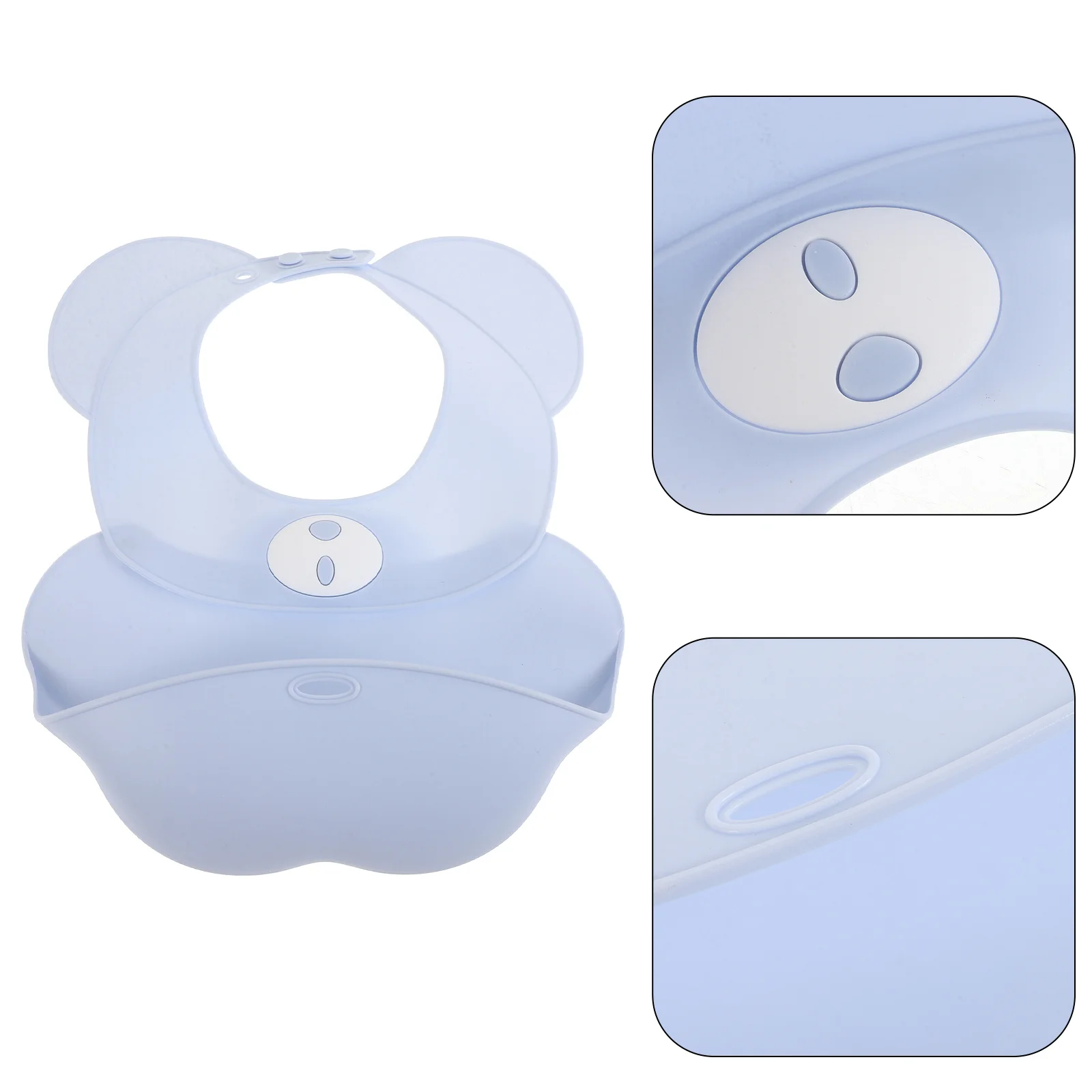

Silicone Baby Bib Waterproof Adjustable Soft Feeding Bib Toddler Drooling Protection Cute Bear Design Baby Bibs Silicone