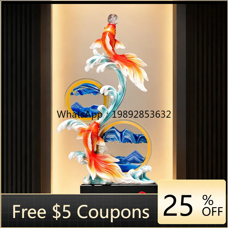 

Every year, there are Yu Quicksand paintings, koi fish opening ornaments, high-end entrance TV cabinet decorations